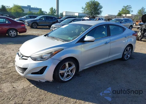 2014 Hyundai Elantra Limited from USA, damaged, VIN KMHDH4AE3EU050186